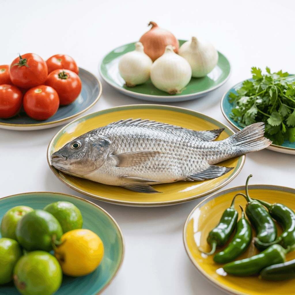 Ingredientes frescos para ceviche
